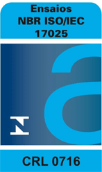 Selo de certificação NBR ISO/IEC 17025 CRL 0716